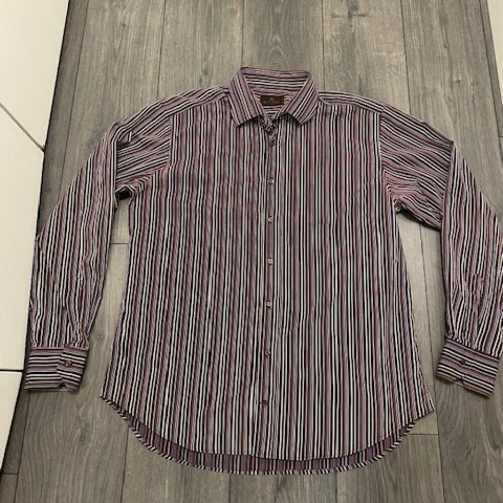 Etro Men's Striped Cotton Shirt Size EU 44 / US XL